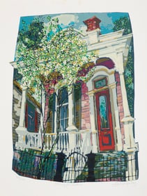 James Michalopoulos, American/Louisiana b. 1951, "Memory for Constance", lithograph