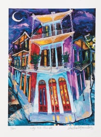 James Michalopoulos, American/Louisiana b. 1951, "Why We Love It" and "Sol Mate", 2 lithographs