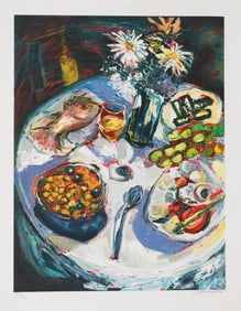 James Michalopoulos, American/Louisiana b. 1951, "Fish Swish", lithograph