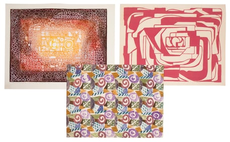 Virginia Barnes, American/Alabama 1895-1984, "Forever Changing", "Untitled: Pink Abstract" and