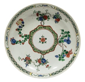 Chinese Famille Verte Porcelain Dish