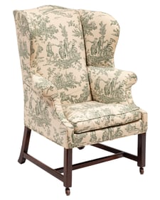 Georgian-Style Mahogany Wingchair