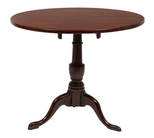 Georgian-Style Carved Mahogany Tea Table
