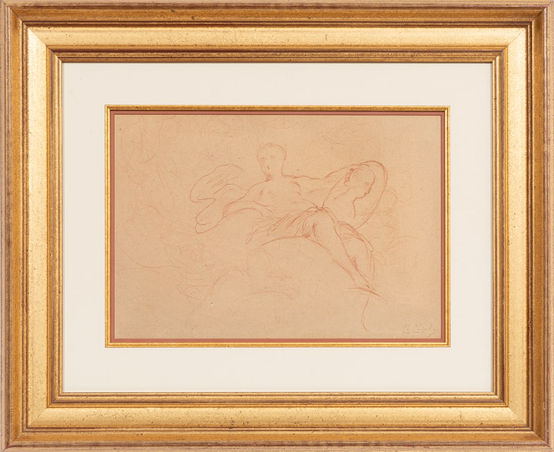Charles Joshua Chaplin, French 1825-1891, "Composition Study for the New Ceiling of the Empress' (1 of 3)
