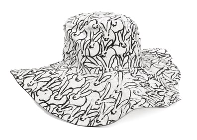 Hunt Slonem Hop Up Shop Bunnies Beach Hat