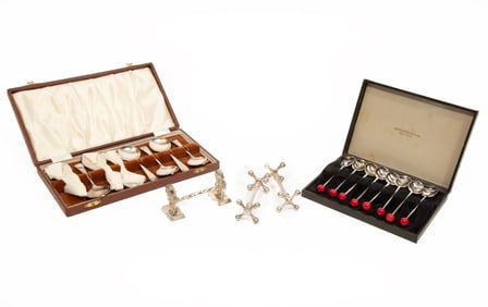 Group of English Silverplate Novelties