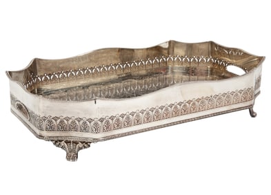 Vintage English Silverplate Gallery Tray