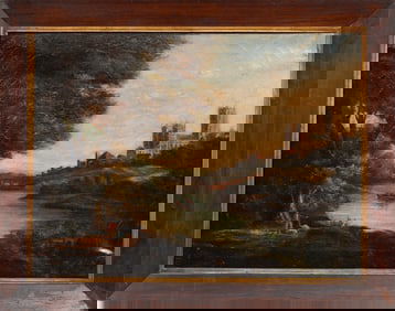 British School c. 1840s, "Durham Abbey, South East View", oil on canvas