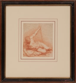 Continental School 18th/19th c., "Figure Study", sanguine on paper