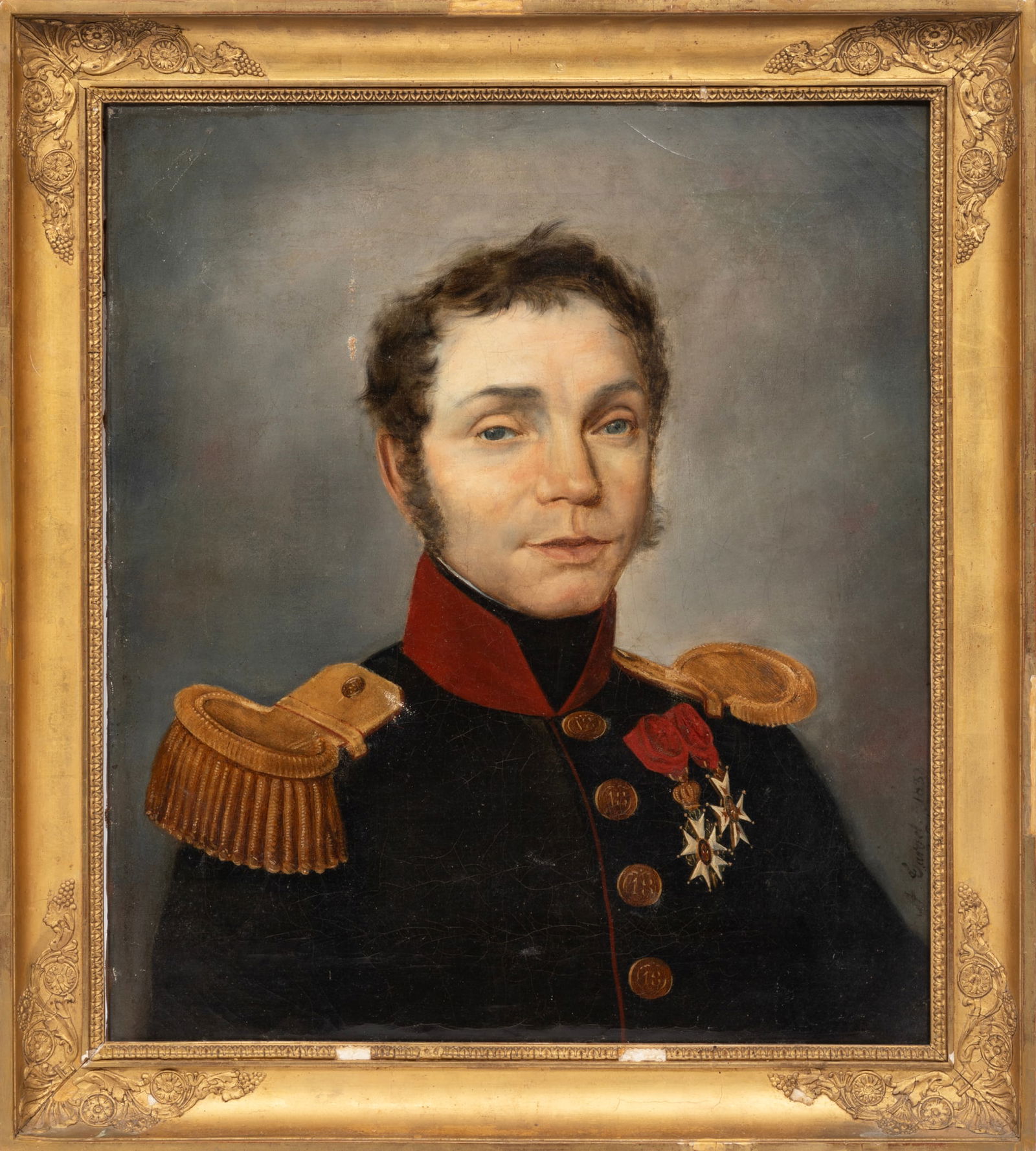 Continental School 19th c., "A. Cargel 1832 - Lieutenant", oil on canvas (1 of 2)