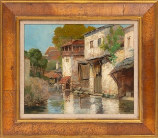 Theodor Eugen Christoph Feucht, German/France 1867-1944, "Seine et Oise", oil on board