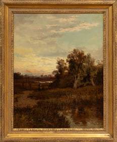 John Horace Hooper, British 1853-1899, "Landscape", oil on canvas