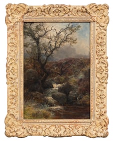 James Faed, Sr., Scottish 1821-1911, ?A Moorland Burn in Sept.?, oil on panel