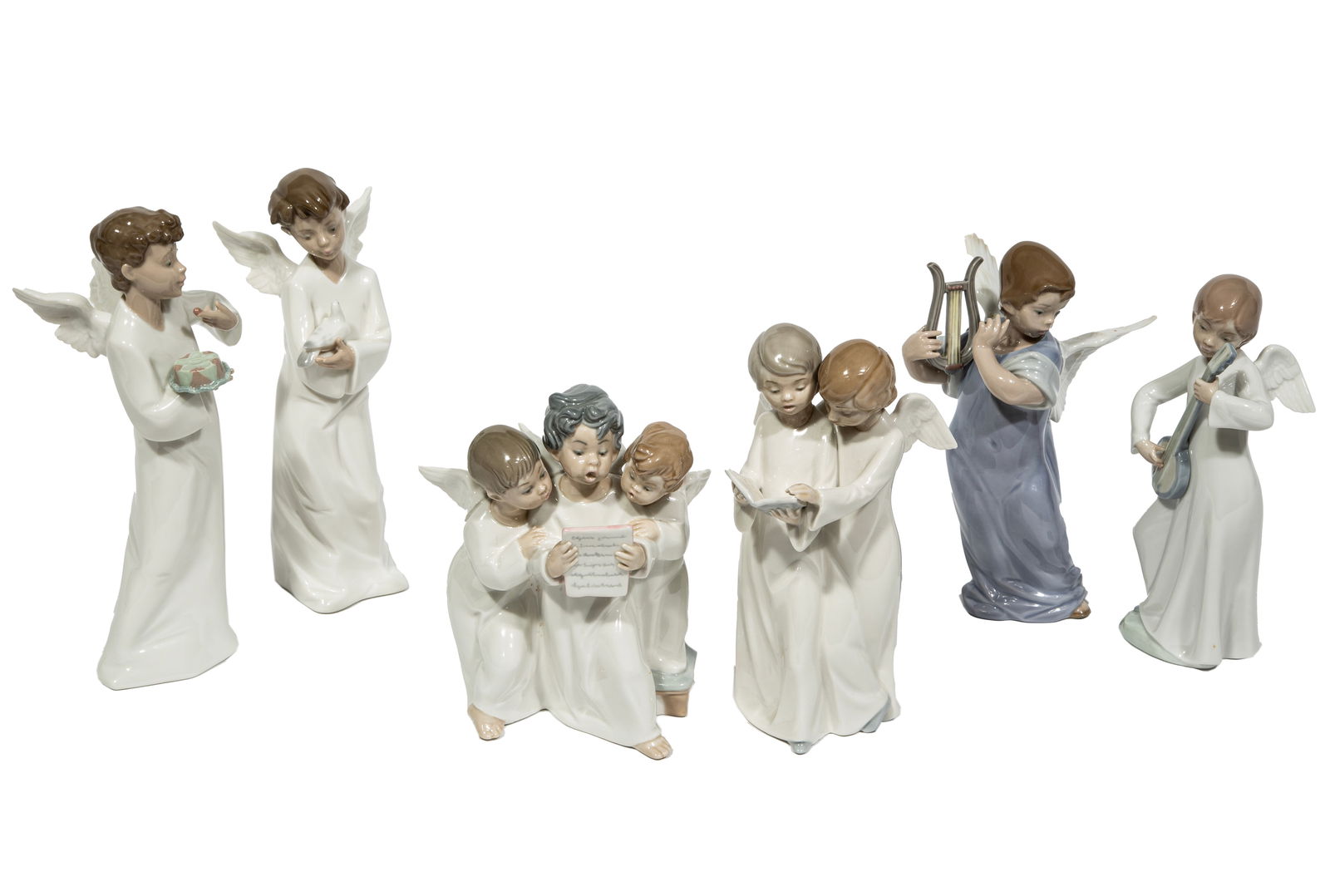 Six Lladro Porcelain Figures of Angels (1 of 10)