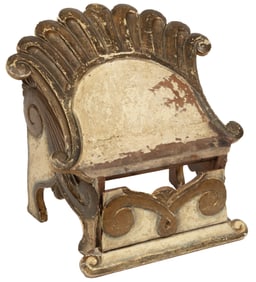 Antique Italian Carved and Polychrome Book Stand