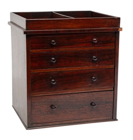 Antique English Rosewood Collector's Cabinet