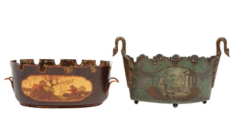 Two Antique English Tole Jardini?res