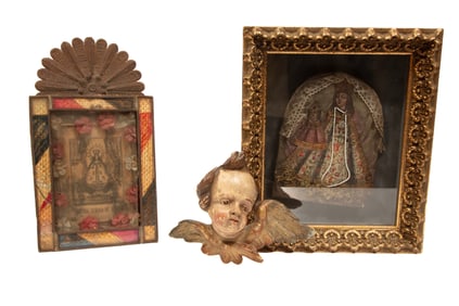 Antique Continental Carved Putto