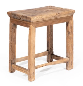 Antique Chinese Elmwood Table or Stool