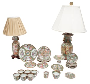 Group of Chinese Export Famille Rose Porcelain