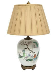 Chinese Famille Rose Porcelain Ovoid Jar