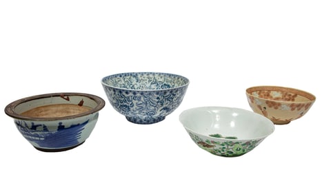 Group of Four Asian Porcelain Bowls