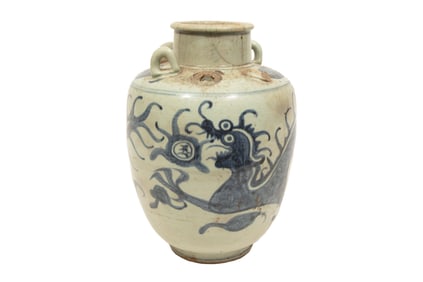 Chinese Blue and White Pottery Jug