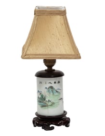 Chinese Polychrome Porcelain Brush Pot