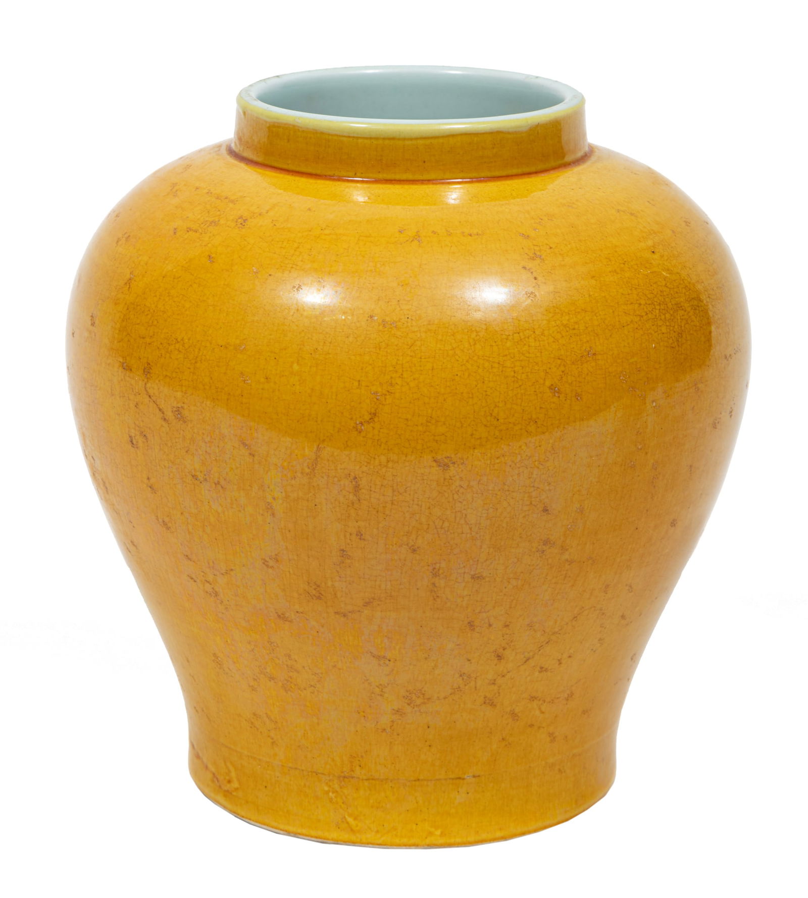 Chinese Yellow Glazed Porcelain Jar (1 of 3)