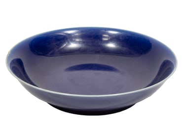 Chinese Blue Glazed Porcelain Dish