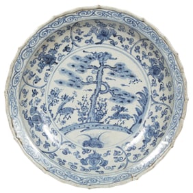 Chinese Blue and White Porcelain Dish
