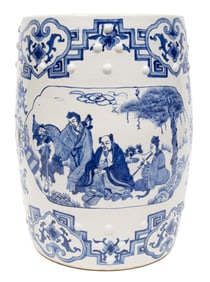Chinese Blue and White Porcelain Garden Seat