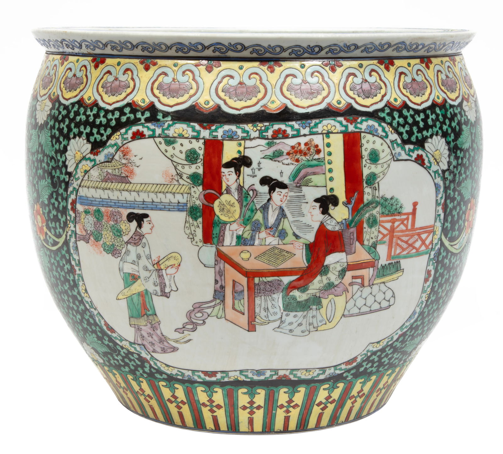 Decorative Chinese Porcelain Famille Verte Jardiniere (1 of 5)