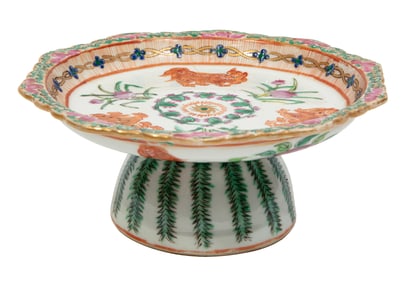Chinese Famille Rose Porcelain Tazza or Footed Stand
