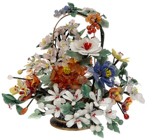 Chinese Hardstone Flower Bouquet