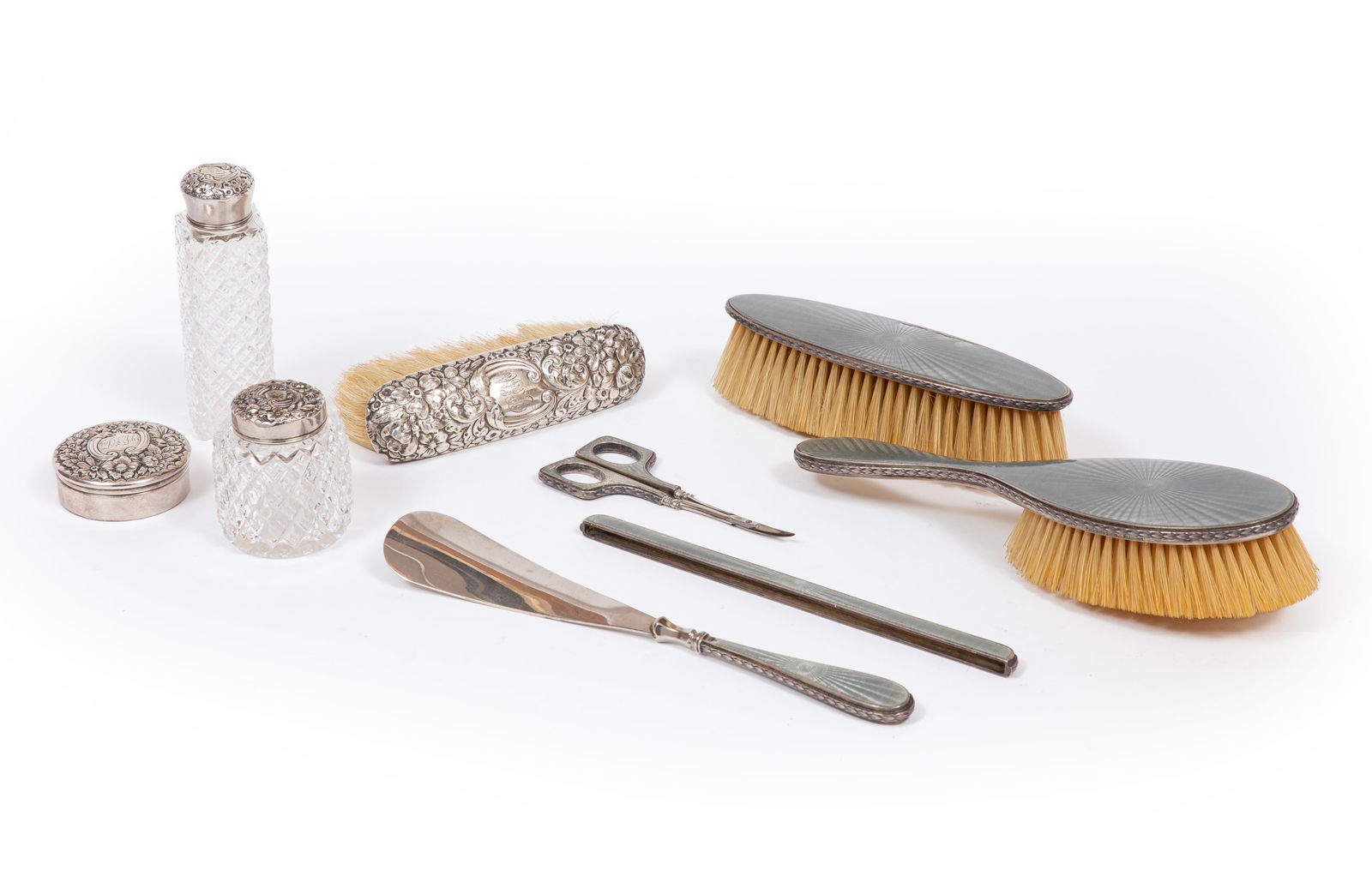 Group of Antique Tiffany & Co. and Gorham Sterling Silver Dressing Table Accoutrements (1 of 2)