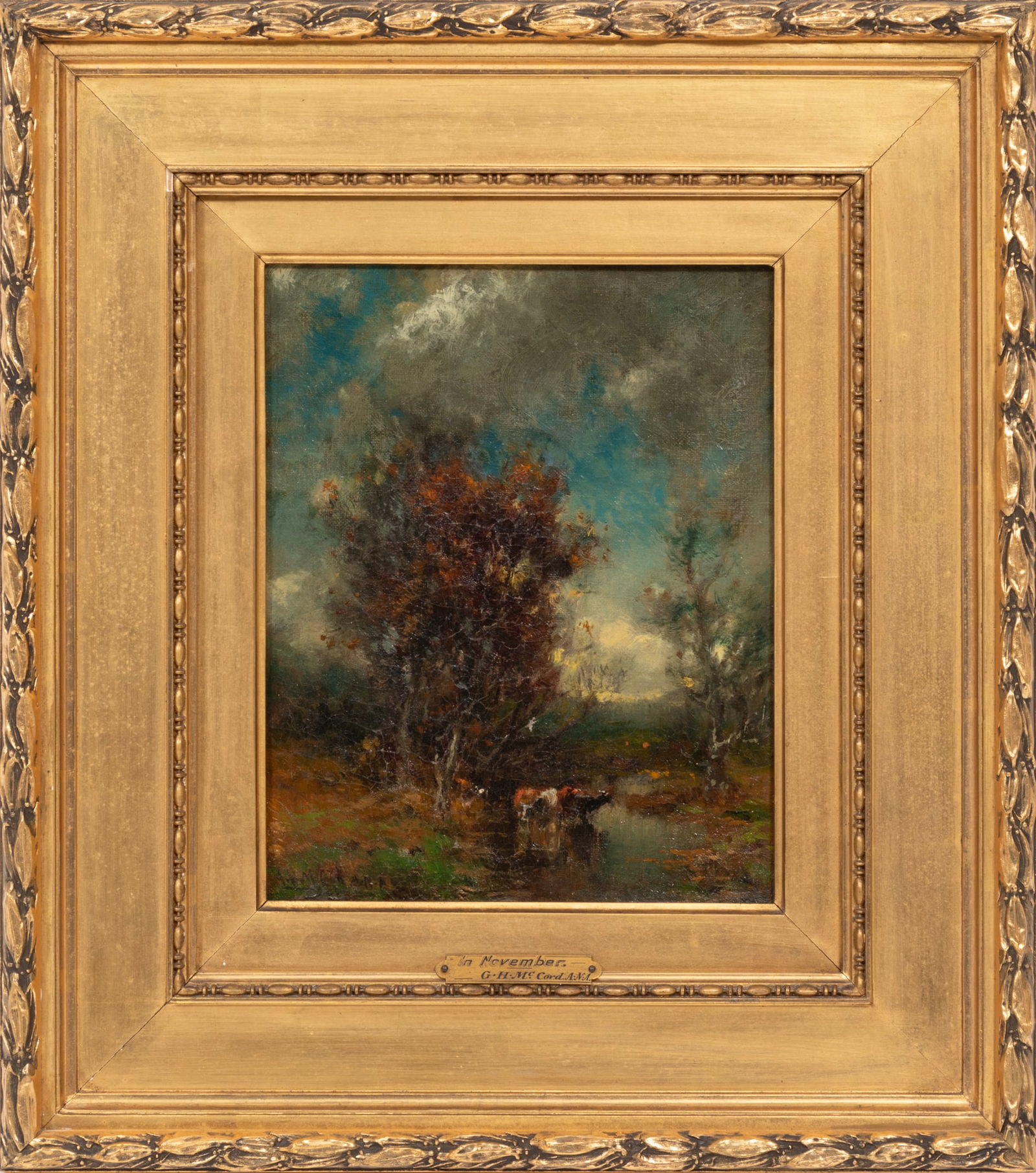 George Herbert McCord, American/New York 1848-1909, "In November", oil on canvas (1 of 3)