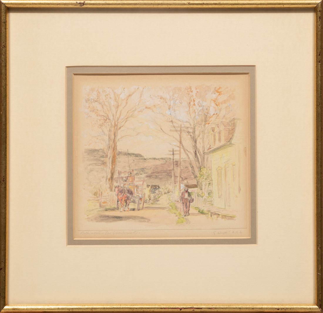 George Hand Wright, American/Connecticut 1872-1951, "Belle Roule - Eboulements", watercolor on paper (1 of 7)