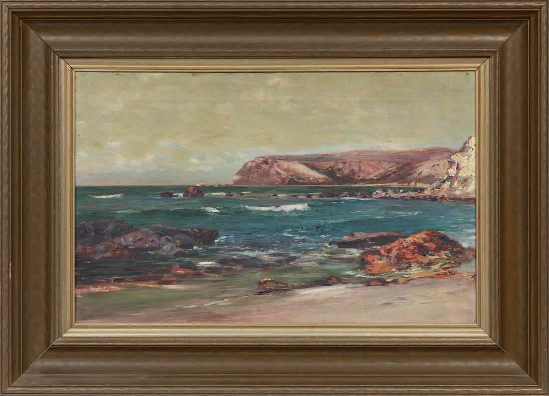 George Gardner Symons, American/Illinois 1861-1930, "Dana Point California", oil on canvas (1 of 3)