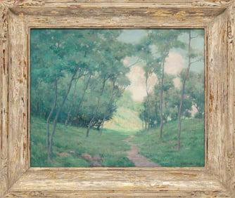 John H. Carlsen, American 1875-1927, ?Path through the Woods?, oil on canvas