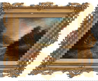 Hudson Mindell Kitchell, American/New Jersey 1862-1944, "Autumn along the River", oil on canvas