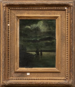 Louis Michel Eilshemius, American/New York 1864-1941, "Night Sail", oil on canvas
