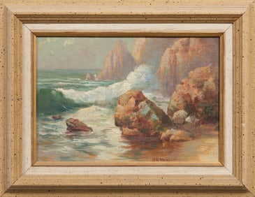 Gustav Adolph Magnussen, German/California 1868-1944, "Near Laguna", oil on canvas board