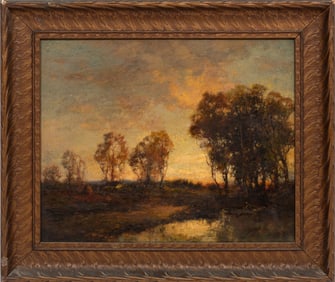 Charles P. Appel, American/New York 1857-1928, "Sunset", oil on canvas