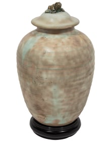 McCartys Jade Pottery Covered Urn