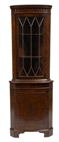 American Gothic-Style Mahogany Corner Cabinet
