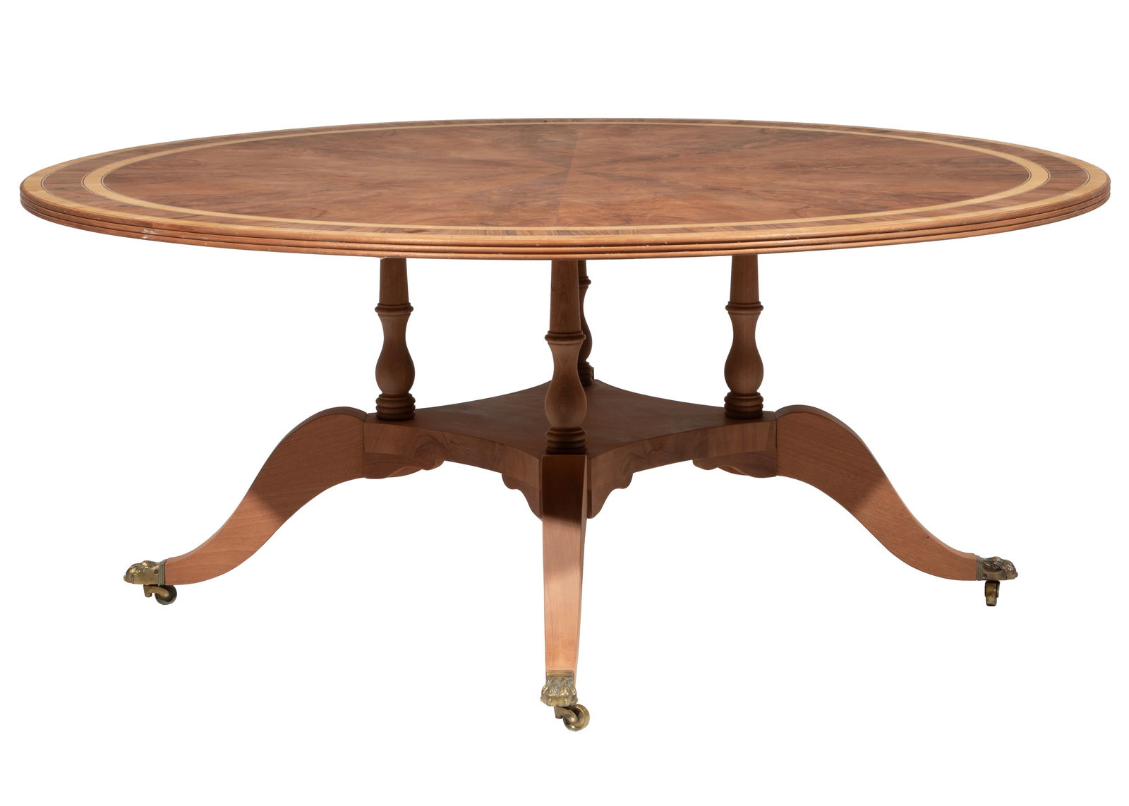 Georgian-Style Inlaid Mahogany Breakfast Table (1 of 7)