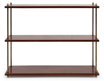 American Brass-Mounted Mahogany Campaign Shelf