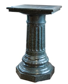 Continental Carved Marble Pedestal