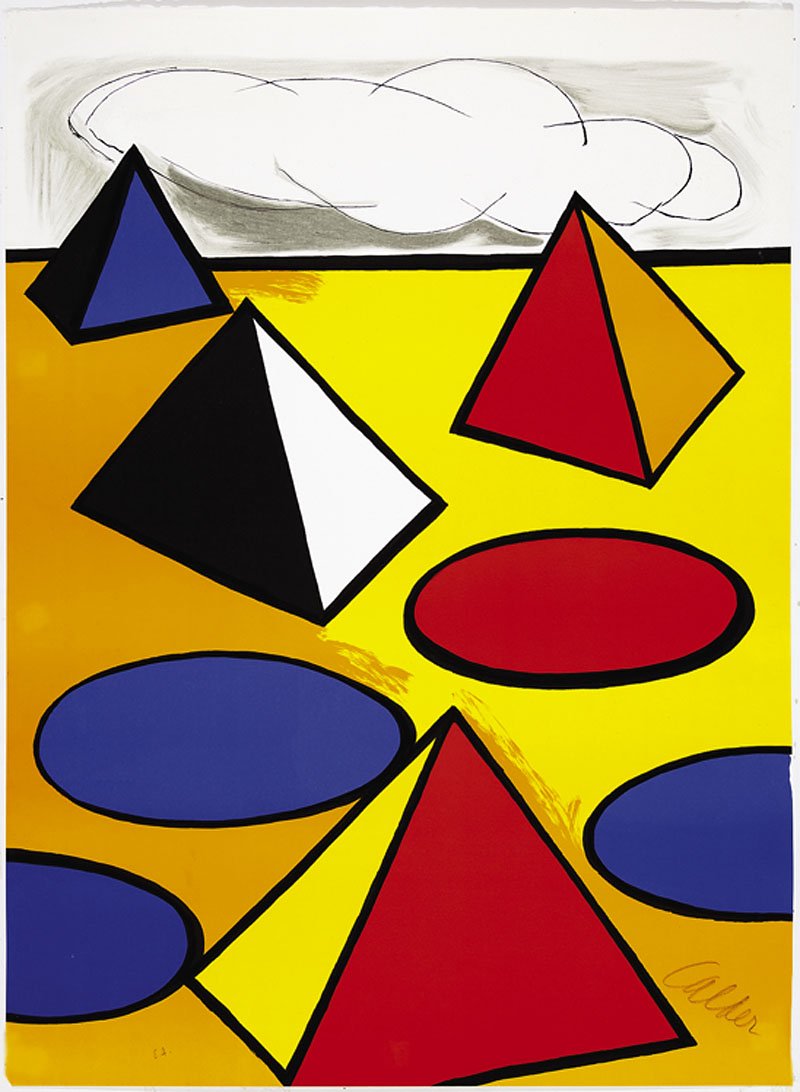 Alexander Stirling Calder (American, 1898-1976): Alexander Stirling Calder (American, 1898-1976), "Ciel d'Orage (Stormy Sky)", 1976, lithograph, pencil-signed lower right, 1 of 10 artist's proofs, 30 3/4 in. x 22 3/4 in